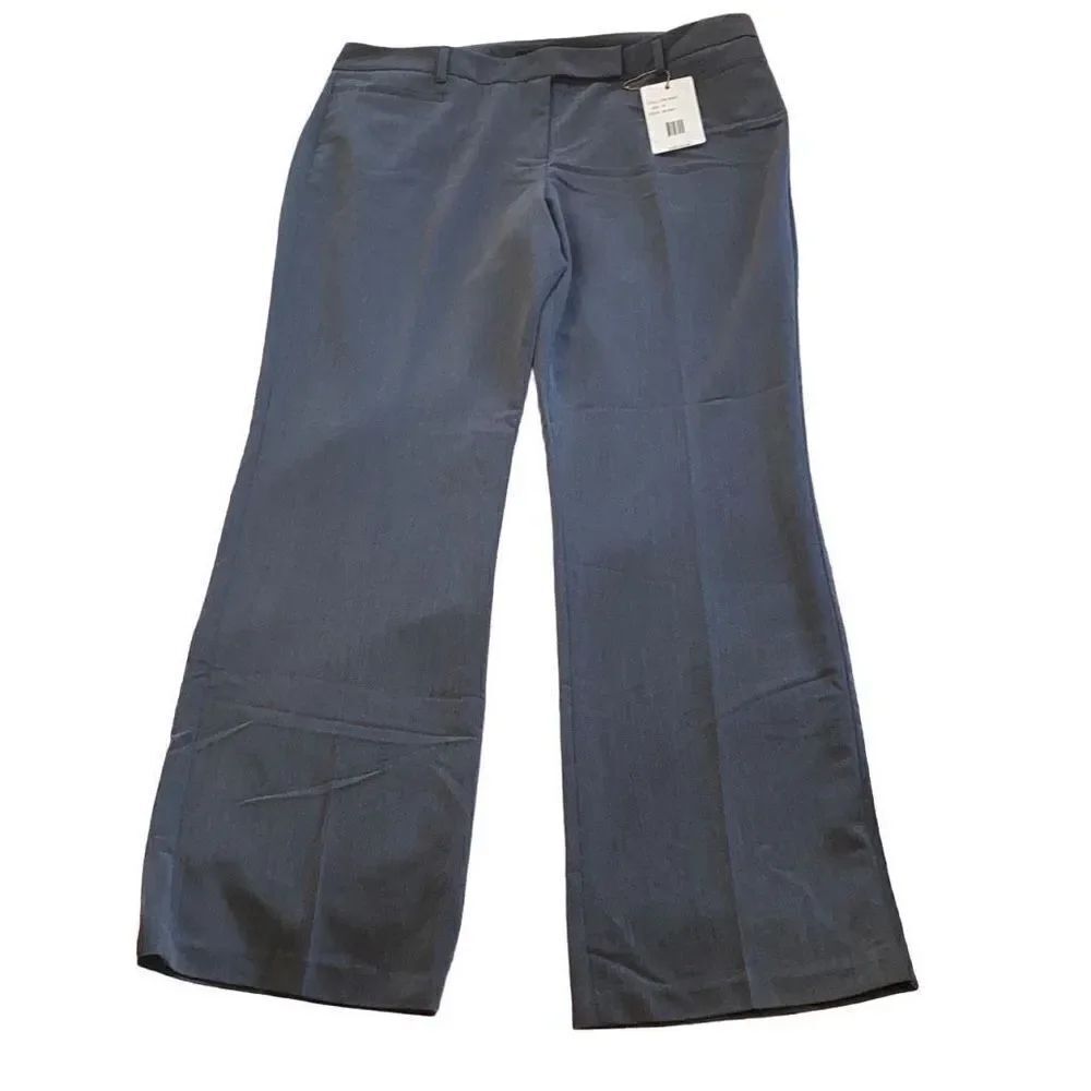 Zac & Rachel NWT Solid Gray Office Pants Trousers Bootcut/ Straight Size 16